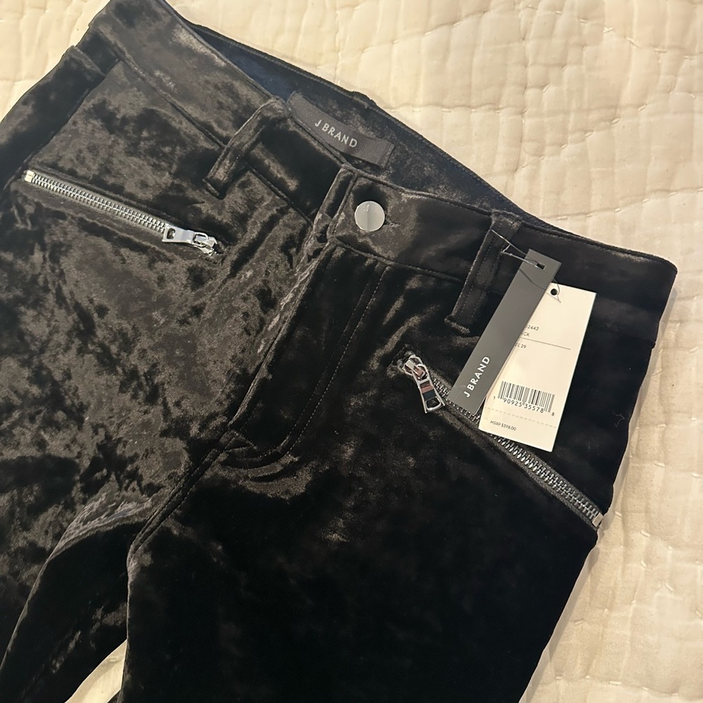 J Brand Women's Black Velvet Jeans